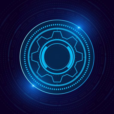 dijital teknoloji ve mühendislik, dijital telekomünikasyon konsepti, yüksek teknoloji, fütüristik teknoloji arka planı, vektör illüstrasyonu.