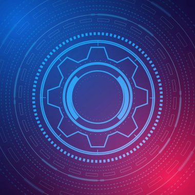 dijital teknoloji ve mühendislik, dijital telekomünikasyon konsepti, yüksek teknoloji, fütüristik teknoloji arka planı, vektör illüstrasyonu.