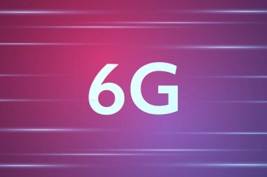 Teknoloji kavramı 6G mobil ağ, yeni nesil telekomünikasyon, yüksek hızlı mobil internet,