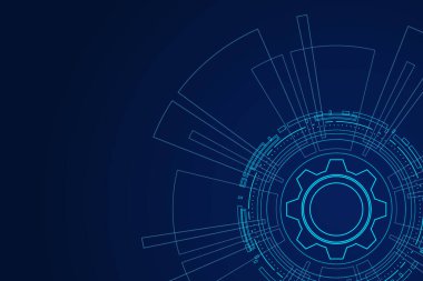 dijital teknoloji ve mühendislik, dijital telekomünikasyon konsepti, yüksek teknoloji, fütüristik teknoloji arka planı, vektör illüstrasyonu.