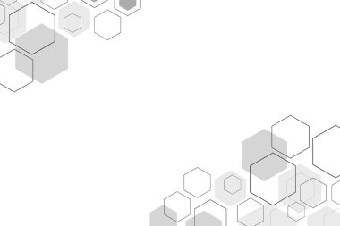 Vektör bilim kurgu altıgen geleceksel model, yenilik gelecekteki teknoloji arka planı,