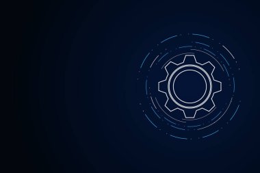 dijital teknoloji ve mühendislik, dijital telekomünikasyon konsepti, yüksek teknoloji, fütüristik teknoloji arka planı, vektör illüstrasyonu.