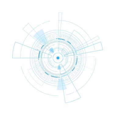 Fütüristik teknoloji soyut şablon, yenilikçi sanal kullanıcı arayüzleri, HUD, ok hızı arkaplan vektörü