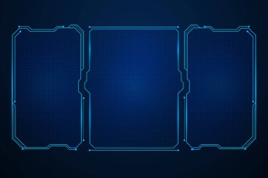 Sci fi futuristic user interface, HUD template frame design, Technology abstract background 