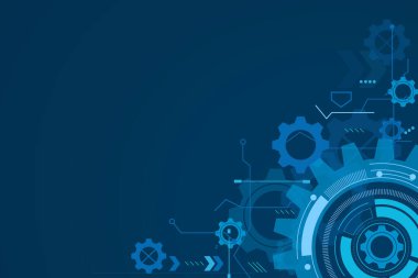 dijital teknoloji ve mühendislik, dijital telekomünikasyon konsepti, yüksek teknoloji, fütüristik teknoloji arka planı, vektör illüstrasyonu.