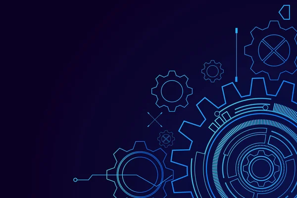 dijital teknoloji ve mühendislik, dijital telekomünikasyon konsepti, yüksek teknoloji, fütüristik teknoloji arka planı, vektör illüstrasyonu.