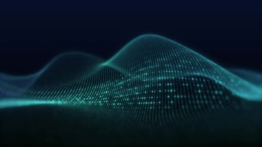 mavi ışık, dijital dalga etkisi, kurumsal konsept ile güzel soyut dalga teknolojisi arka planı