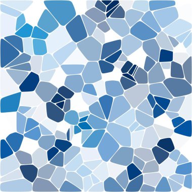 Taş levha kaldırım deseni. Soyut geometrik renkli yuvarlak altıgen şekiller süs vektör dokusu. Gökyüzü mavisi, gök mavisi, fildişi beyazı, deve bej mozaik iz sürme siyah arkaplan.