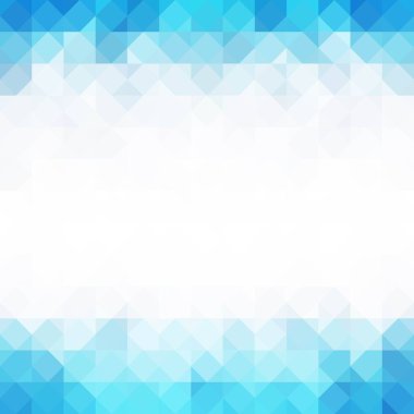 Mavi üçgenler. Sunum şablonu, afişler, reklam broşürü çokgen biçimi