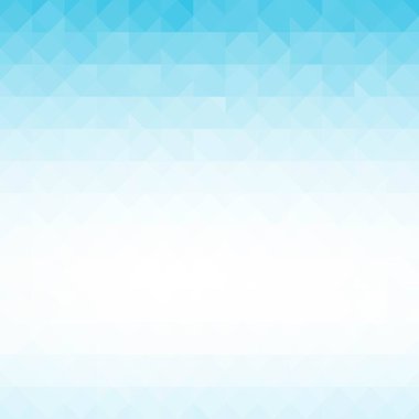 Mavi üçgen çizimi. Beyaz gökyüzü. çokgen biçimi