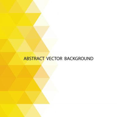 Sarı üçgen arka plan. Çokgen stili. sunum şablonu