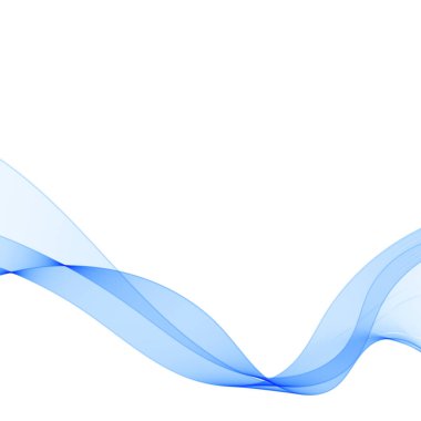 Soyut vektör dalgası. Mavi renkli bir arka plan. Eğri çizgiler