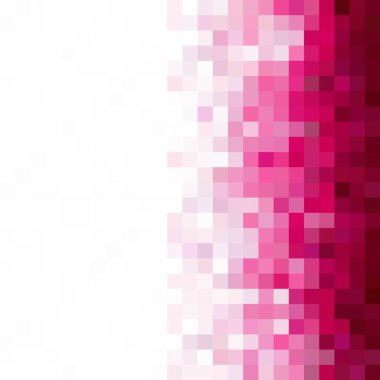Pembe piksel soyut vektör arkaplanı. Sunum şablonu, reklam, broşür, afiş