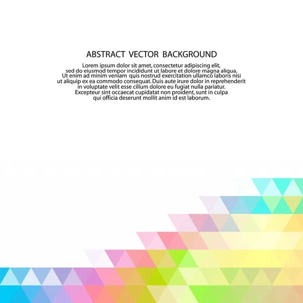 Triángulos Color Plantilla Para Presentación Pancartas Publicidad Folletos Abstracción Vectorial — Vector de stock