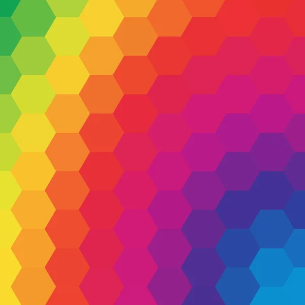 Цветной Геометрический Фон Шестиугольным Рисунком — стоковый вектор