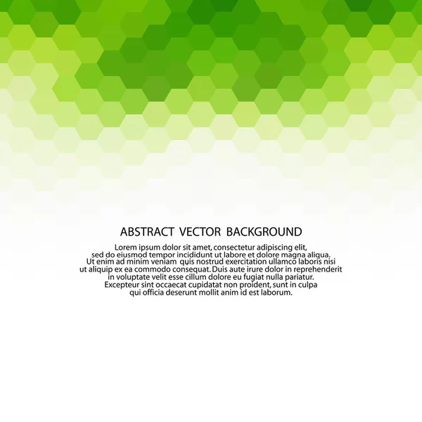 Vector Green Geometric Background Hexagonal Background — Stock Vector