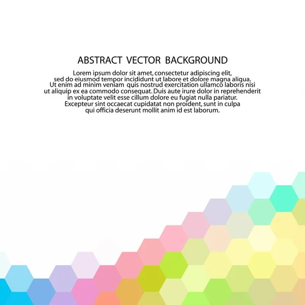 Fondo Hexágono Moderno Colorido Para Presentaciones — Vector de stock