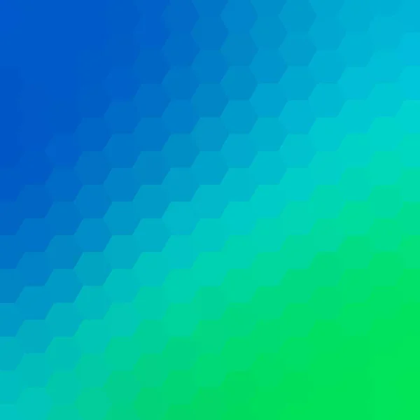 Hexagone Bleu Vert Style Polygonal Mise Page Pour Présentation Publicité — Image vectorielle