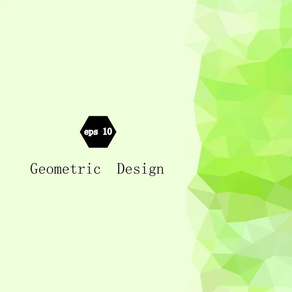Grüne Polygonale Illustration Die Aus Dreiecken Besteht Dreieckiges Design Für — Stockvektor
