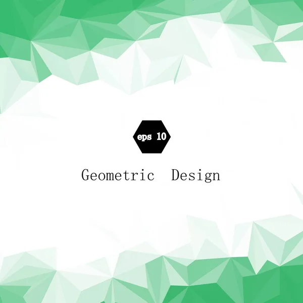Grön Abstrakt Triangel Bakgrund Vektor Geometrisk Design — Stock vektor