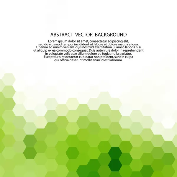 Grüner Sechseck Hintergrund Vektor Abstrakte Grafiken — Stockvektor
