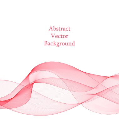 Kırmızı dalga. vektör soyut çizgileri