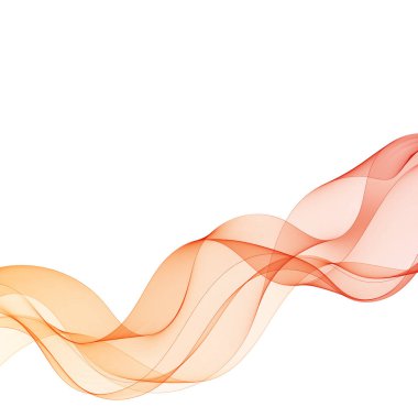 Beyaz arkaplanda soluk kırmızı dalga, vektör illüstrasyonu.