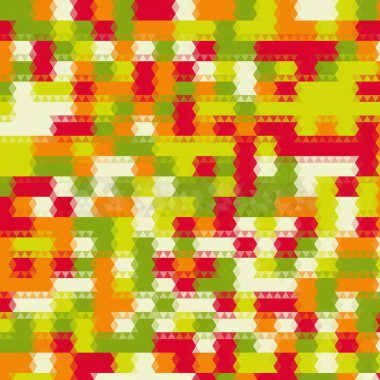 Farklı renk tonlarında renkli üçgenler. Soyut vektör arkaplanı.