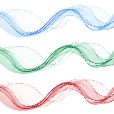 Bir dizi renkli dalga. Soyut grafikler