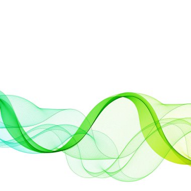 Renkli Tasarım Elementi Gradyan Dalga Hattı Beyaz Arkaplanda izole edildi. Soyut Şeffaf Dalgalı Yatay Çizgi.