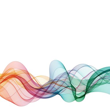 Renkli soyut dalga. Sunum için yerleşim