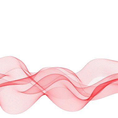 Soyut kırmızı dalga. Tasarım elemanı. İş sunumu düzeni