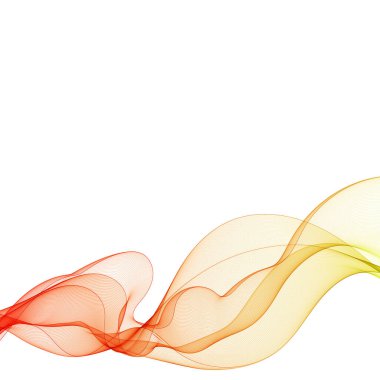 Renkli Tasarım Elementi Gradyan Dalga Hattı Beyaz Arkaplanda izole edildi. Soyut Şeffaf Dalgalı Yatay Çizgi.