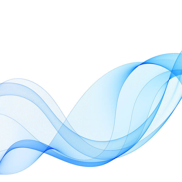 Smooth wavy blue lines in the form of abstract waves.