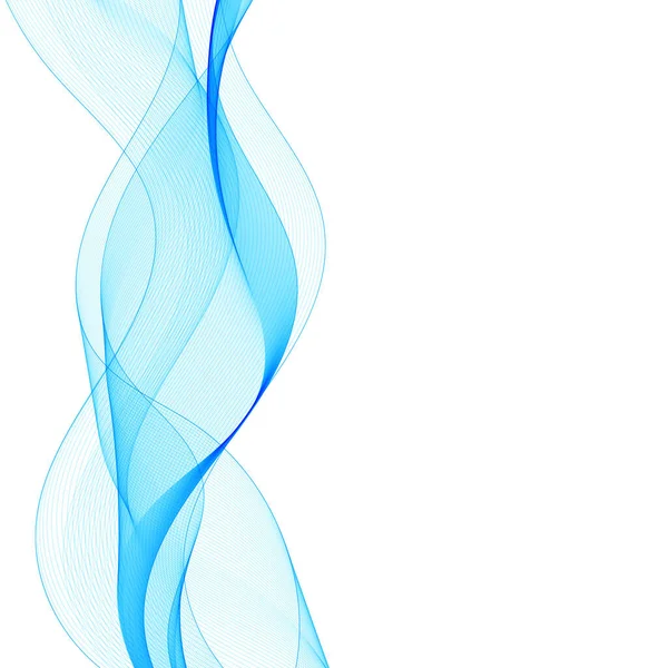 Blau Gewellte Abstrakte Linien Hintergrund — Stockvektor