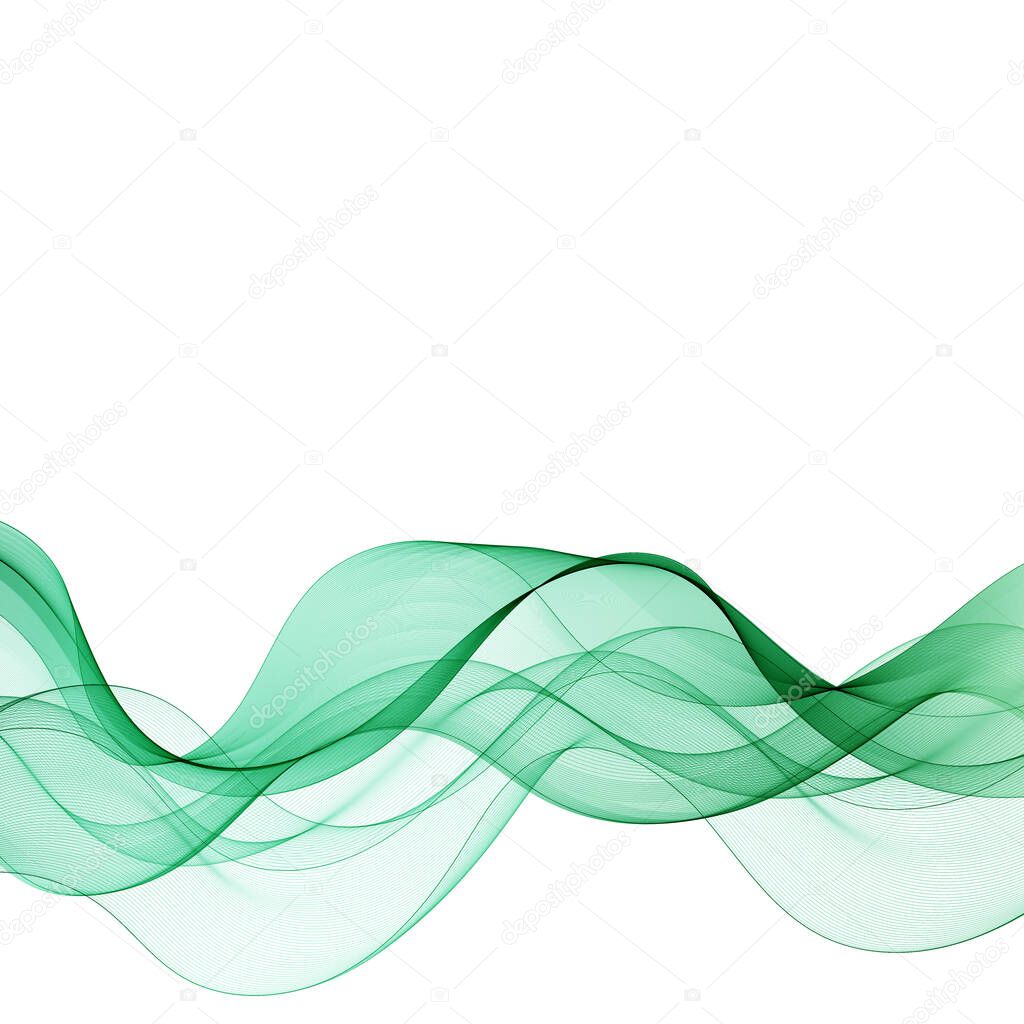 green wave. abstract graphics eps 10