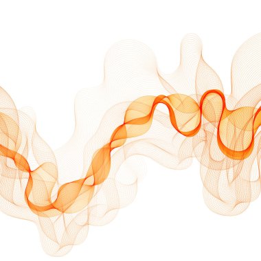 Soyut dalga deseni. Turuncu dalga. Tasarım ögesi