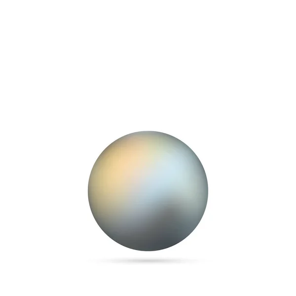 Vector Illustration Single Shiny Natural White Sea Pearls Light Effects — Stockvektor