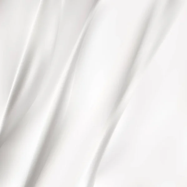 White Wrinkled Fabric Texture Sample — Stock Vector