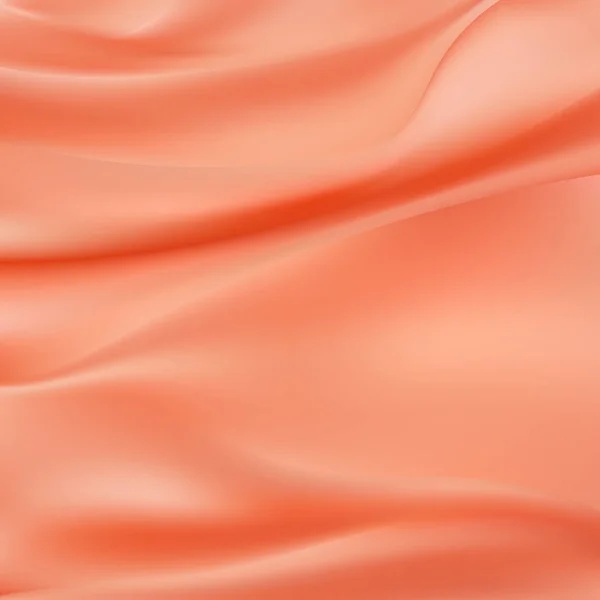 Колір Satin Silky Тканина Текстиль Драп Крейдяними Хвилястими Складками Фон — стоковий вектор