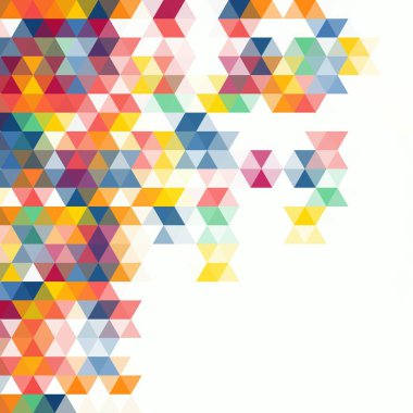 Colored geometric background. Triangular figures. Abstract vector template.