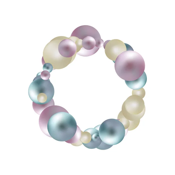 Colored Glossy Balls Photo Frame — Διανυσματικό Αρχείο