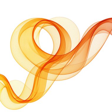 Modern vektör çizimi. Turuncu dalga. Dekor ögesi.