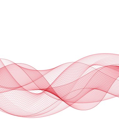 Kırmızı soyut dalga deseni. Tasarım ögesi.