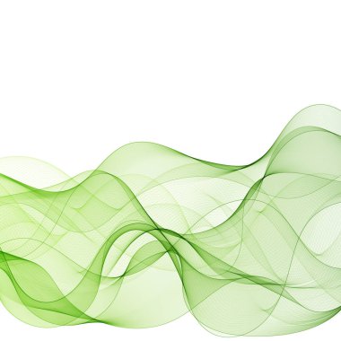 Modern wave pattern. Green wave. Design element.