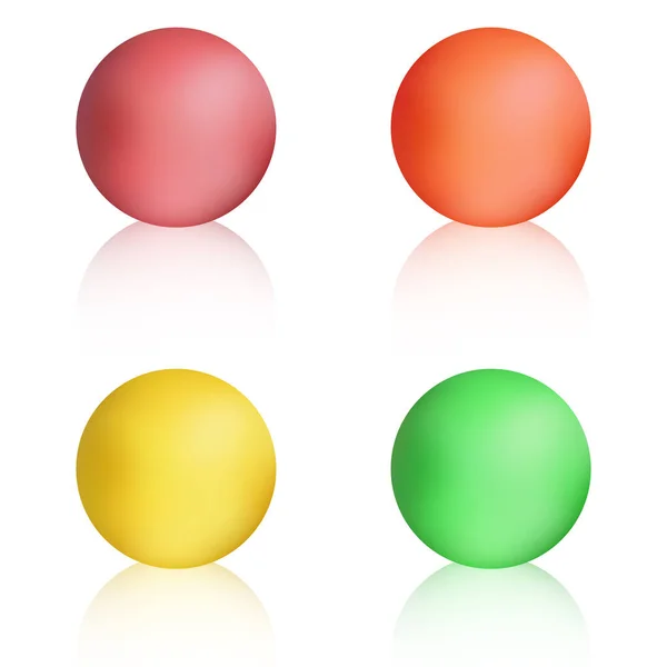 Set Colored Realistic Balls — Stockvektor