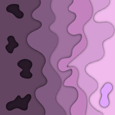 Kağıt kesiği şekilli üç boyutlu renk dalgası arkaplanı. İş sunumları, el ilanları, posterler için tasarım