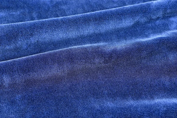 Loose Fold Back Blue Blanket — Zdjęcie stockowe