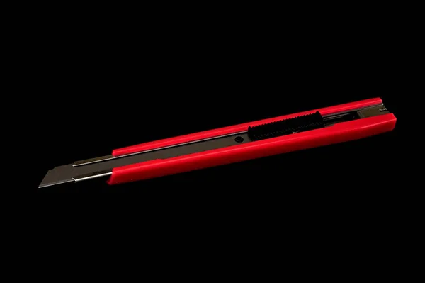 Cuchillos Utilidad Con Cuchillas Reemplazables Son Color Rojo —  Fotos de Stock