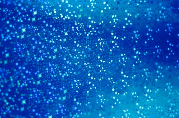Abstrakt Unscharfer Blauer Hintergrund Mit Geringer Schärfentiefe Sterne Bokeh Hintergrund — Stockfoto